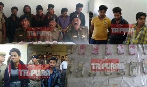 Rs. 18 lakhs loot episode was 'fabricated drama' to fool Police : 7 youths arrested from South, Gomati Dist : Sent for 5 days Police remand, Rs. 13.53 lakhs recovered